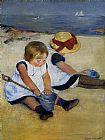 Mary Cassatt Children on the Shore painting